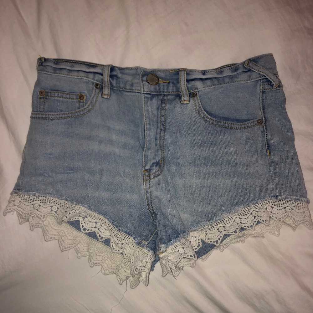 Free People lace detailed shorts